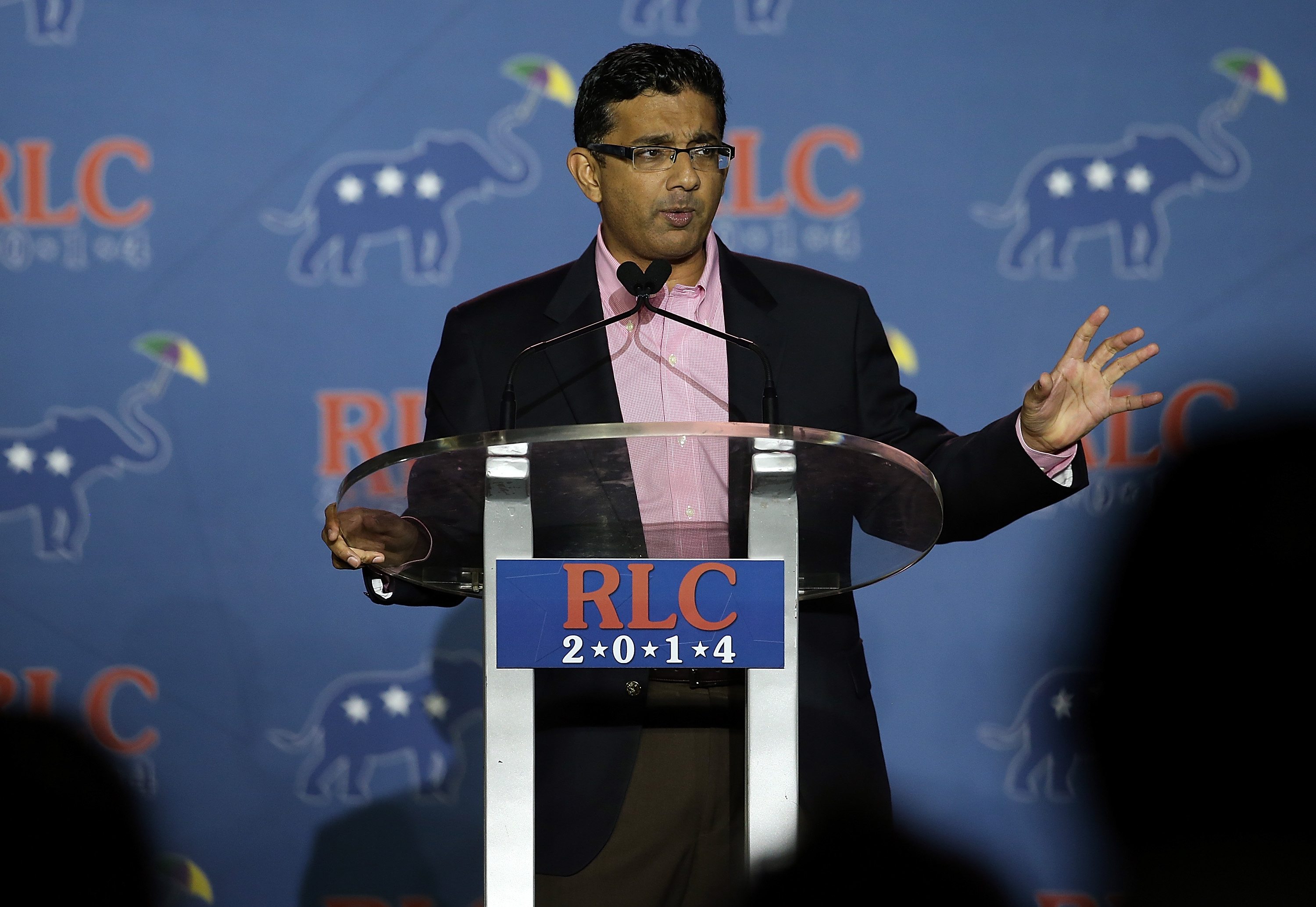 Conservative filmmaker and author Dinesh D'Souza speaks