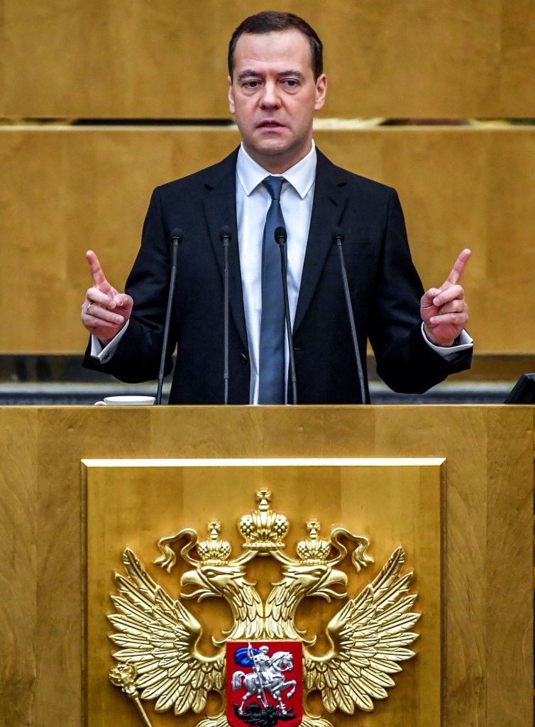 Russia's Prime Minister Dmitry Medvedev