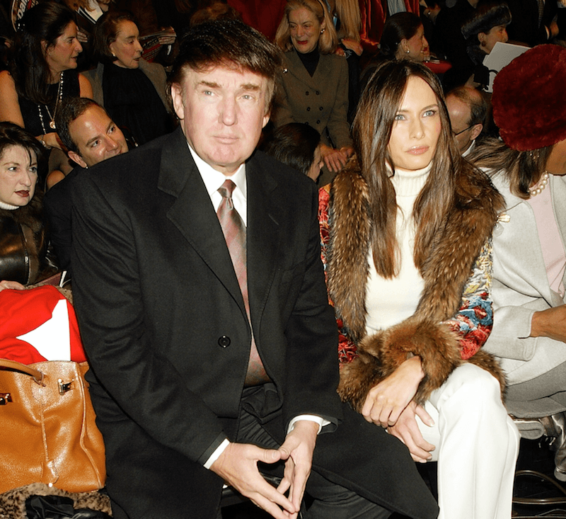A young Donald and Melania Trump