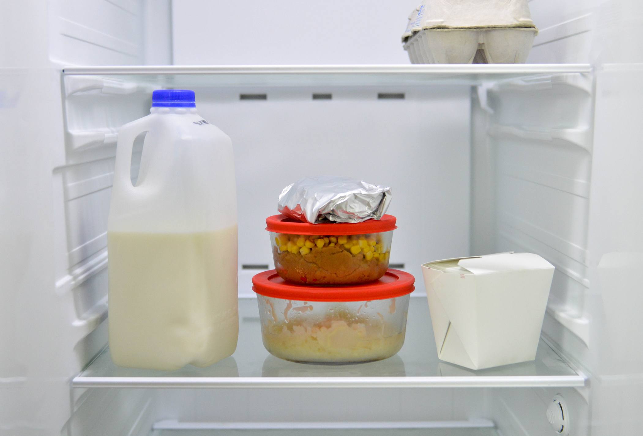 Empty Leftovers in Refrigerator