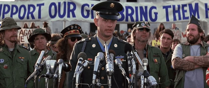 Forrest Gump speaking in Washington, D.C. Forrest Gump speaking in Washington, D.C.
