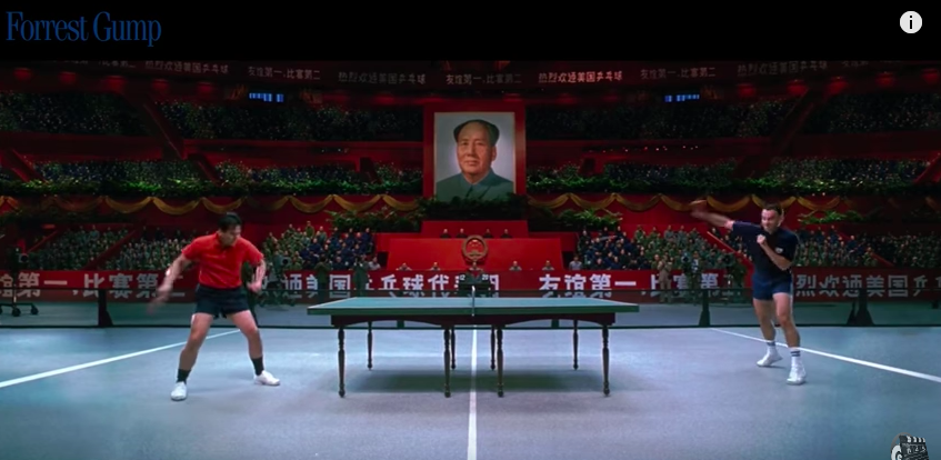 Forrest Gump playing ping pong