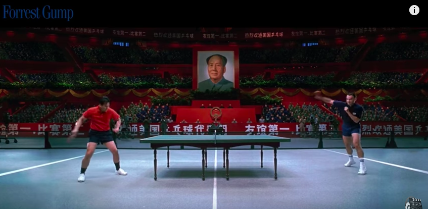 Forrest Gump playing ping pong Forrest Gump playing ping pong