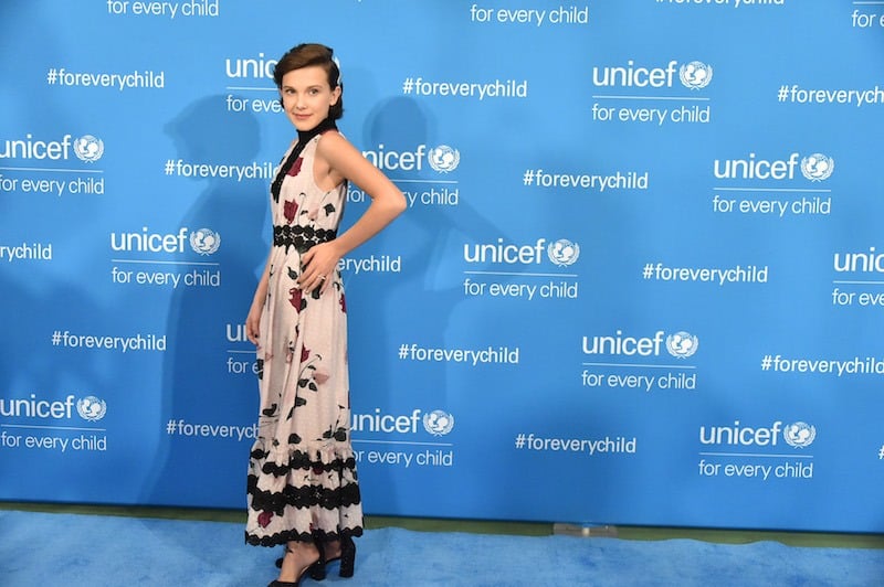 NEW YORK, NY - DECEMBER 12: Actress Millie Bobby Brown attends UNICEF's 70th Anniversary Event at United Nations Headquarters on December 12, 2016 in New York City. (Photo by Mike Coppola/Getty Images) NEW YORK, NY - DECEMBER 12: Actress Millie Bobby Brown attends UNICEF's 70th Anniversary Event at United Nations Headquarters on December 12, 2016 in New York City. (Photo by Mike Coppola/Getty Images)