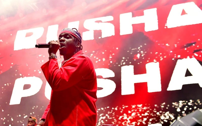 LOS ANGELES, CA - FEBRUARY 16: Pusha T performs onstage during adidas Creates 747 Warehouse St., an event in basketball culture, on February 16, 2018 in Los Angeles, California. (Photo by Neilson Barnard/Getty Images for adidas)
