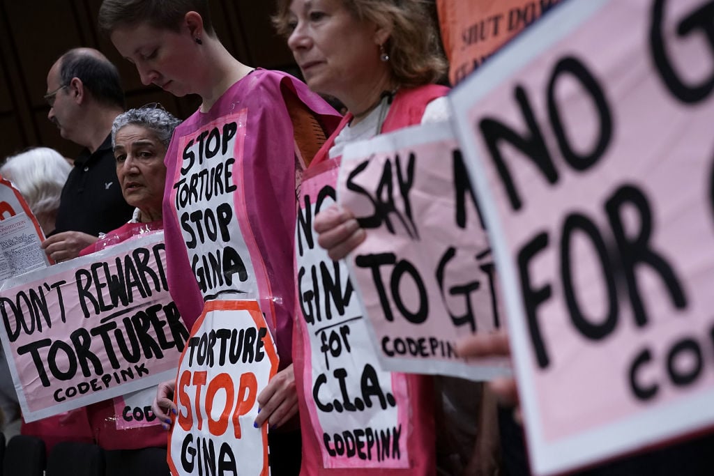 Protest at CIA Director Nominee Gina Haspel Testifies At Senate Confirmation Hearing