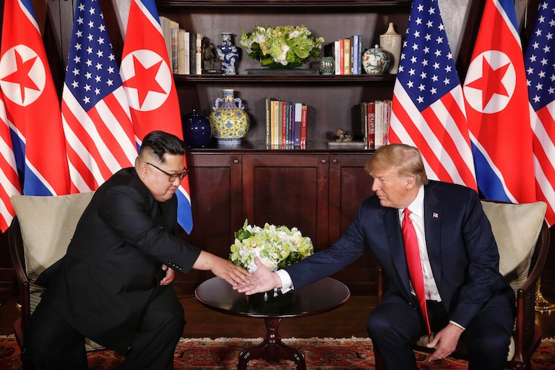 President Donald Trump meets North Korean leader Kim Jong Un 