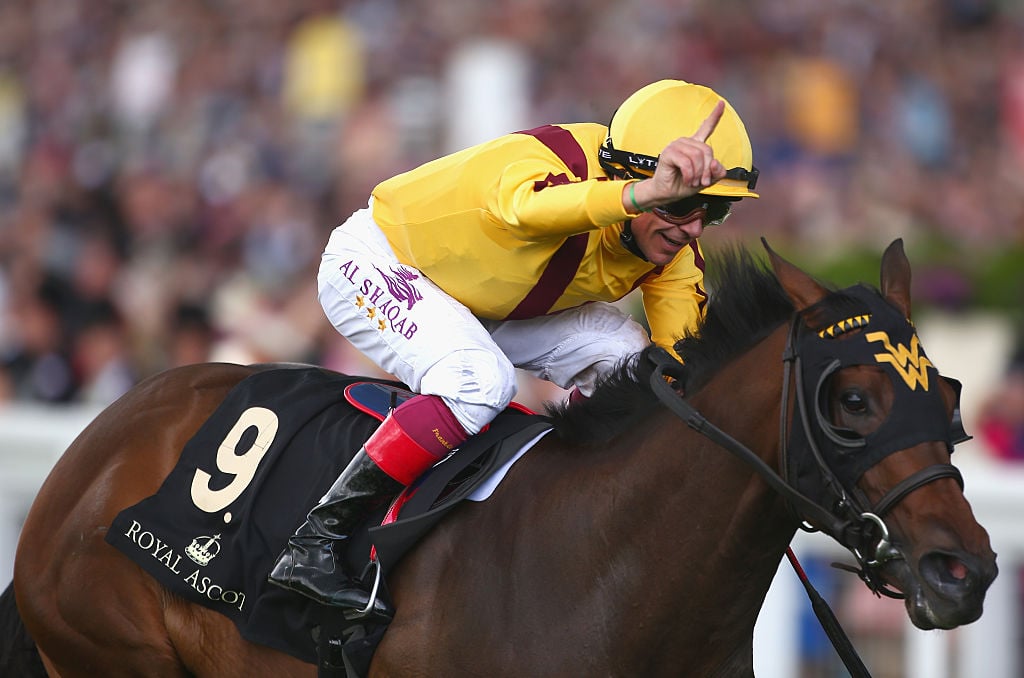 Frankie Dettori and Lady Aurelia win The Queen Mary Stakes