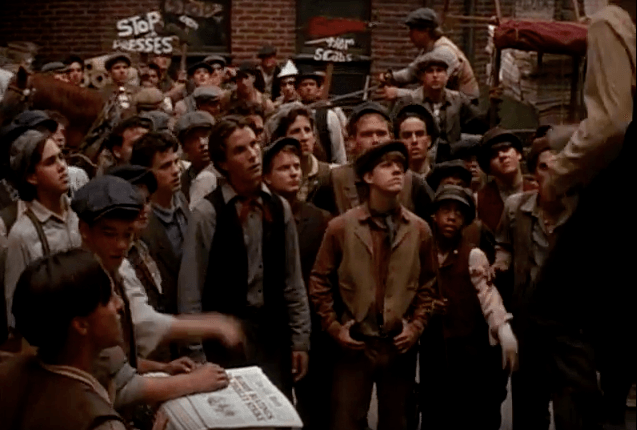 A scene in Disney's "Newsies" A scene in Disney's "Newsies"
