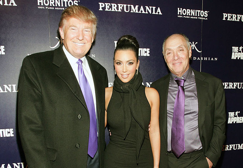 Donald Trump, Kim Kardashian, and Perfumania's Stephen Nussdorf celebrates Kim Kardashian's appearance on 'The Apprentice'