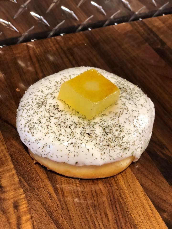 Pickle Cheesecake donut