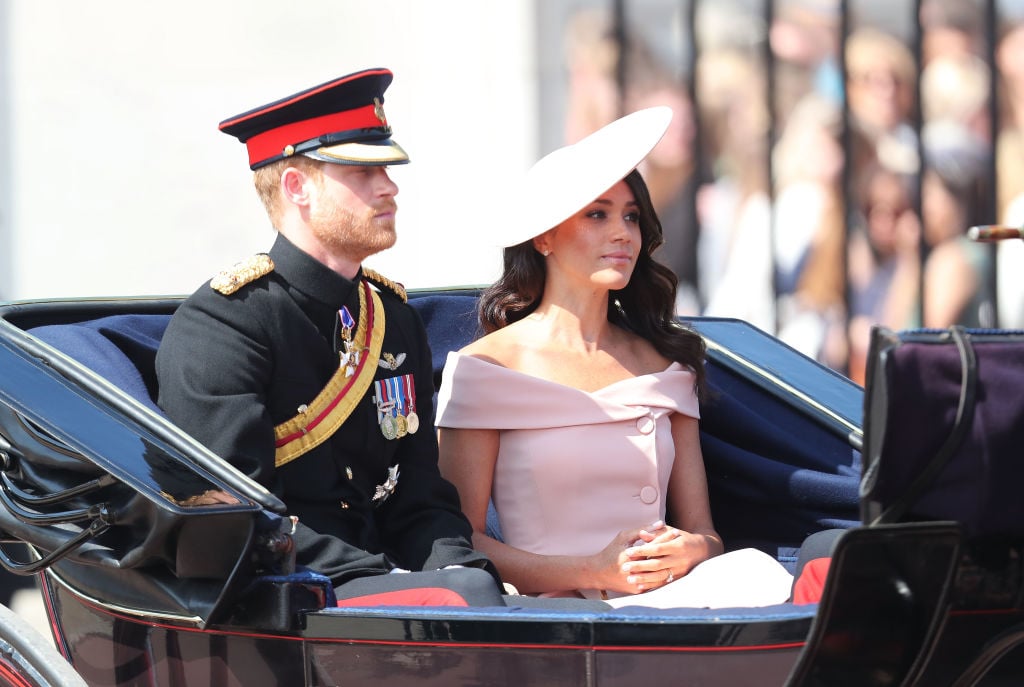 Prince Harry, Duke of Sussex and Meghan, Duchess of Sussex during Trooping The Colour