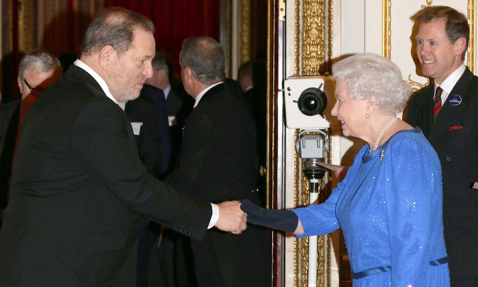 Queen Elizabeth II meets Harvey Weinstein during the Dramatic Arts reception Queen Elizabeth II meets Harvey Weinstein during the Dramatic Arts reception