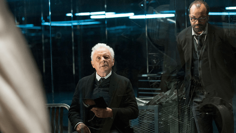 Bernard Lowe and Robert Ford looking forward together. Bernard Lowe and Robert Ford looking forward together.