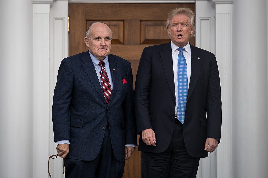 Donald Trump and Rudy Giuliani at the Trump Golf Club