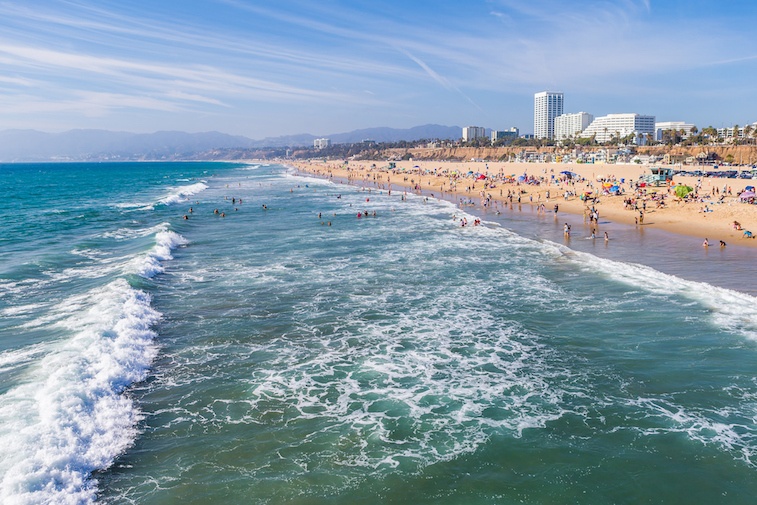 Santa Monica surf, beach
