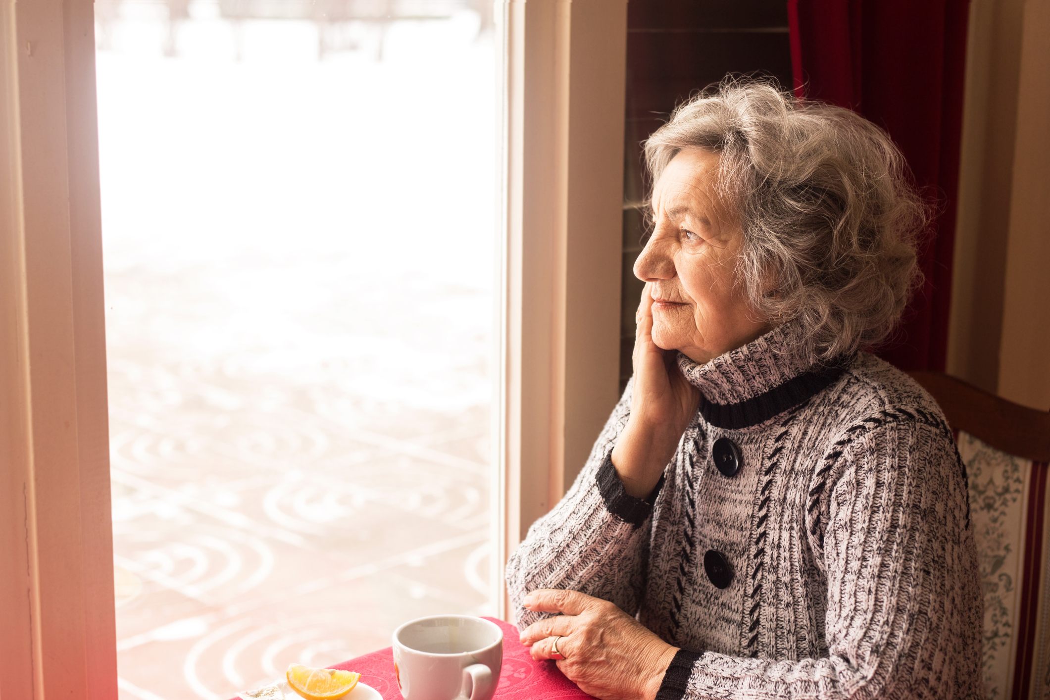Lonely senior woman