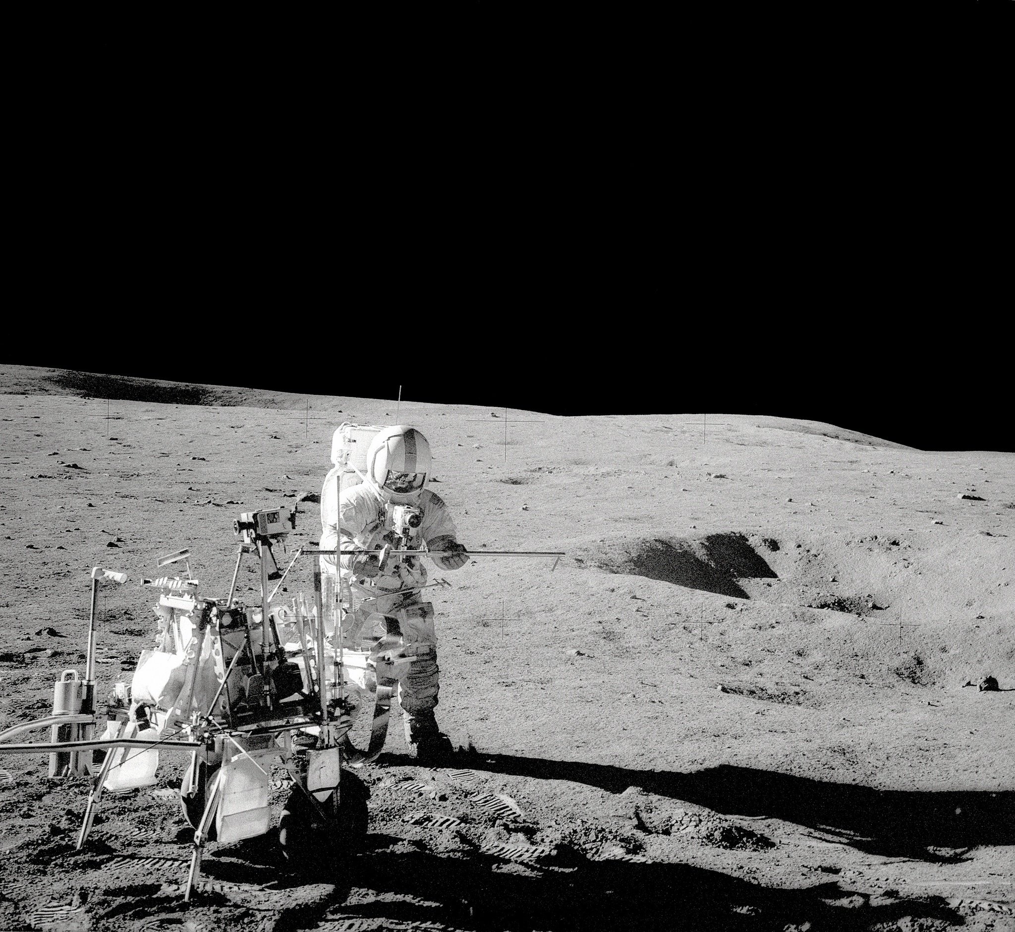 Apollo 14 Commander Alan Shepard playing golf