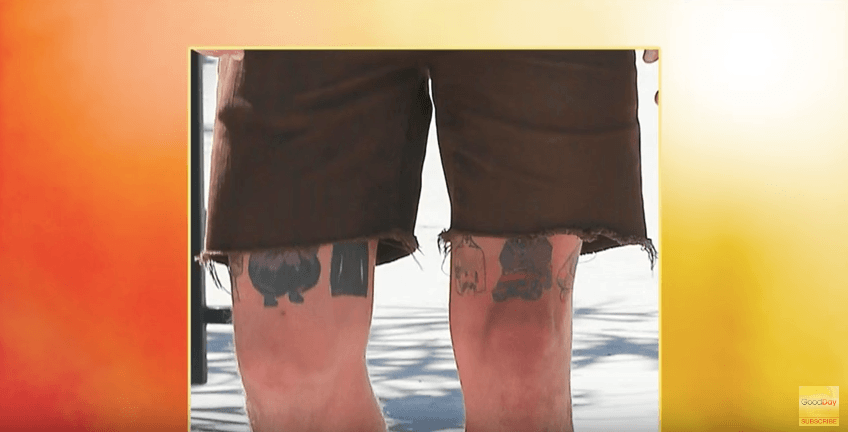 Shia LaBeouf's leg tattoos