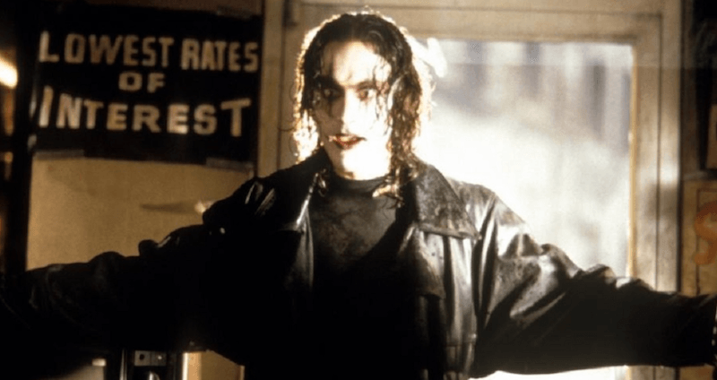 Brandon Lee in 'The Crow'. Brandon Lee in 'The Crow'.
