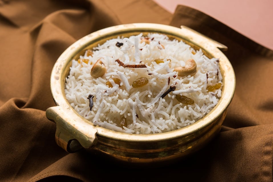 Coconut rice Coconut over rice