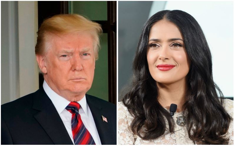 Donald Trump and Salma Hayek composite image