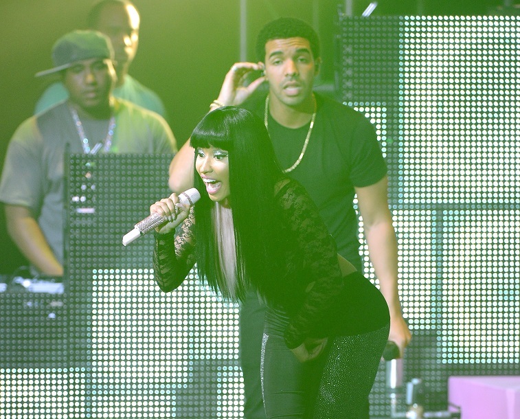 Nicki Minaj and Drake perform at Pepsi Presents Nicki Minaj's Pink Friday Tour at Roseland on August 14, 2012 in New York City. Nicki Minaj and Drake perform at Pepsi Presents Nicki Minaj's Pink Friday Tour at Roseland on August 14, 2012 in New York City.