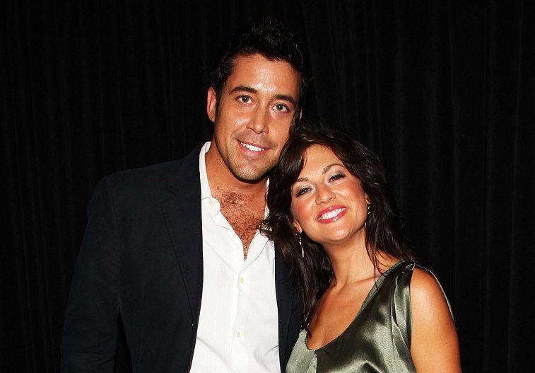 TV personalities Ed Swiderski and Jillian Harris pose at Venexiana Spring 2010 Fashion Show at Bryant Park on September 11, 2009 in New York, New York. TV personalities Ed Swiderski and Jillian Harris pose at Venexiana Spring 2010 Fashion Show at Bryant Park on September 11, 2009 in New York, New York.