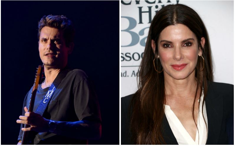 John Mayer and Sandra Bullock composite image John Mayer and Sandra Bullock composite image
