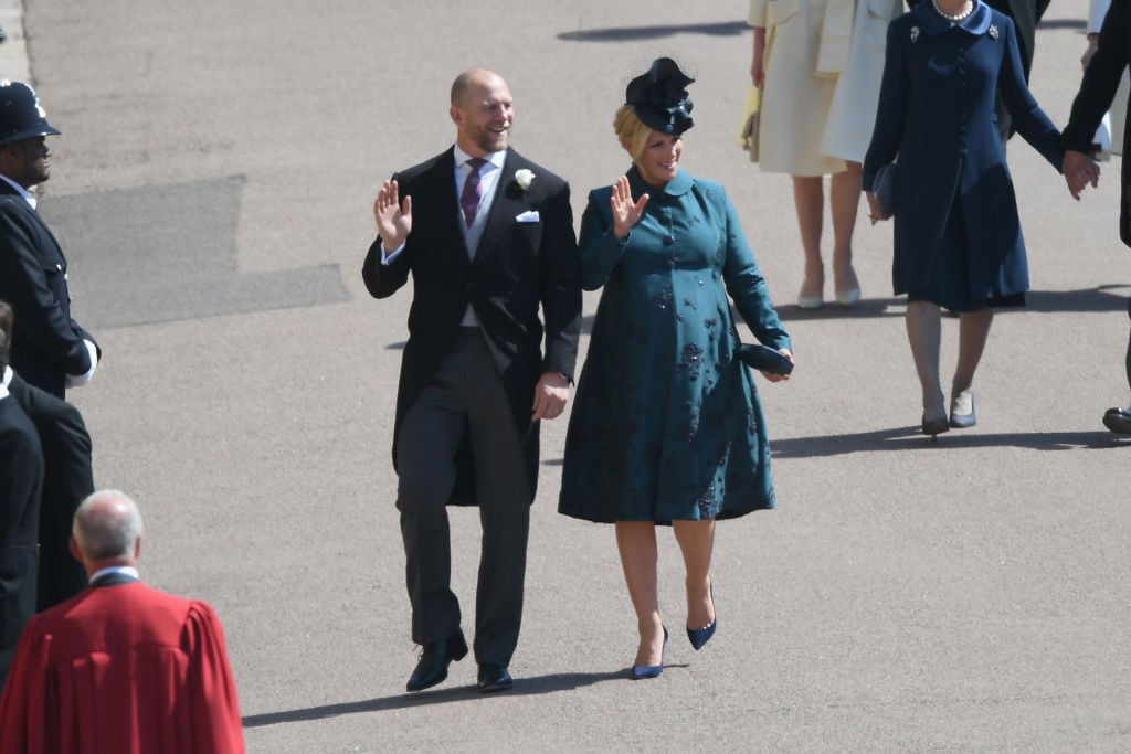 Mike and Zara Tindall attend the wedding of Prince Harry to Meghan Markle. 
