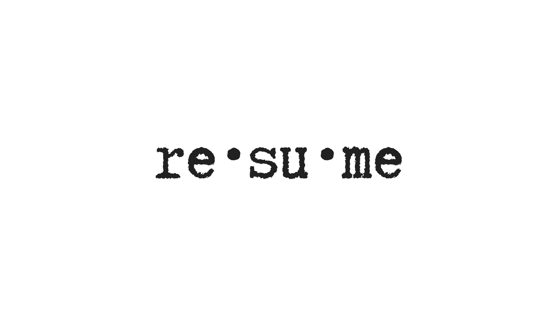 resume
