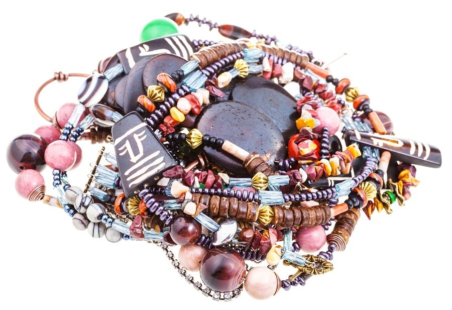 pile of matted necklaces pile of matted necklaces