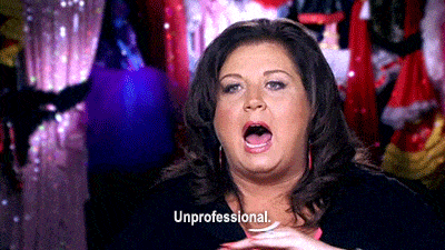 Abby Lee Miller from 'Dance Moms' saying 'Unprofessional'