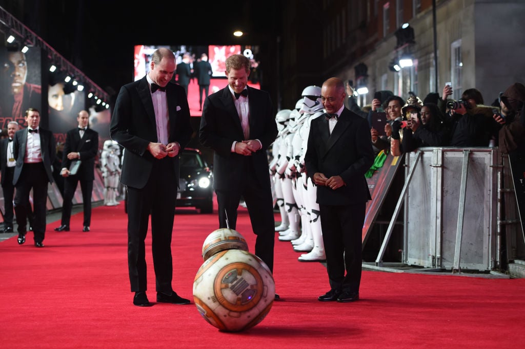 Prince William and Prince Harry attend the European premiere of "Star Wars: The Last Jedi."
