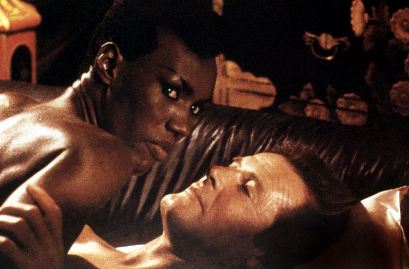 Roger Moore and Grace Jones in "A View To Kill"