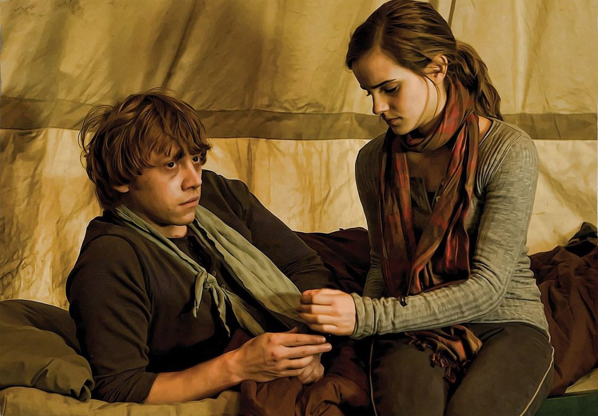 Emma Watson and Rupert Grint in "Harry Potter and the Deathly Hallows"