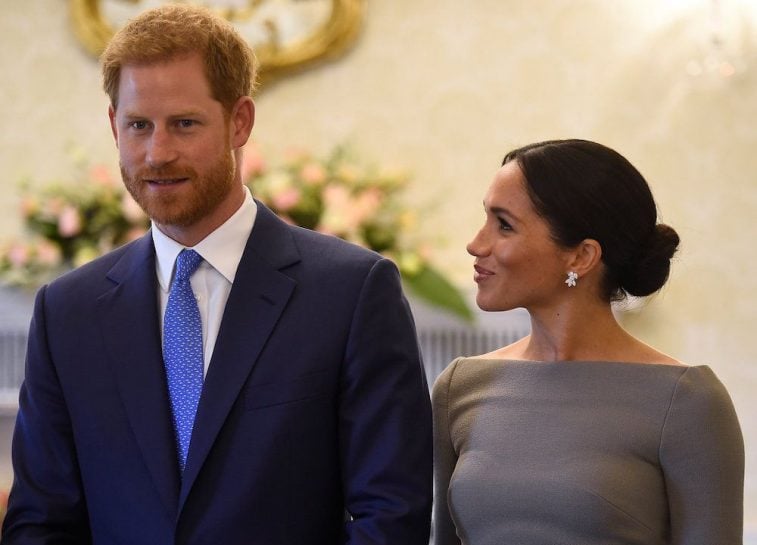 Prince Harry and Meghan Markle arrive to meet Ireland's President
