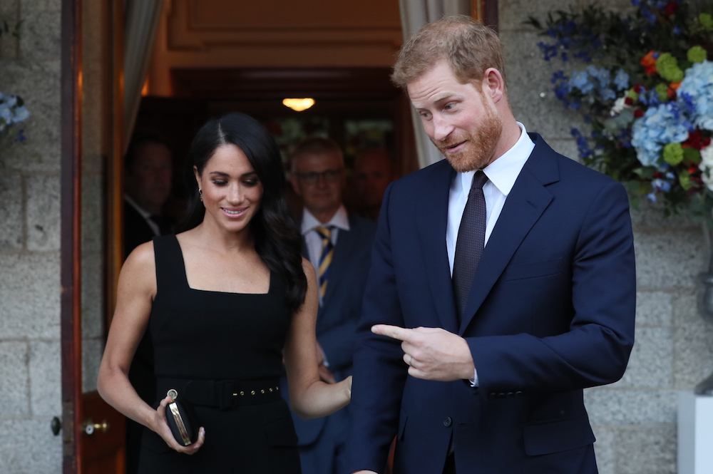 Prince Harry and wife Meghan, the Duke and Duchess of Sussex attend a Summer Party at the British Ambassador's residence at Glencairn House in Dublin