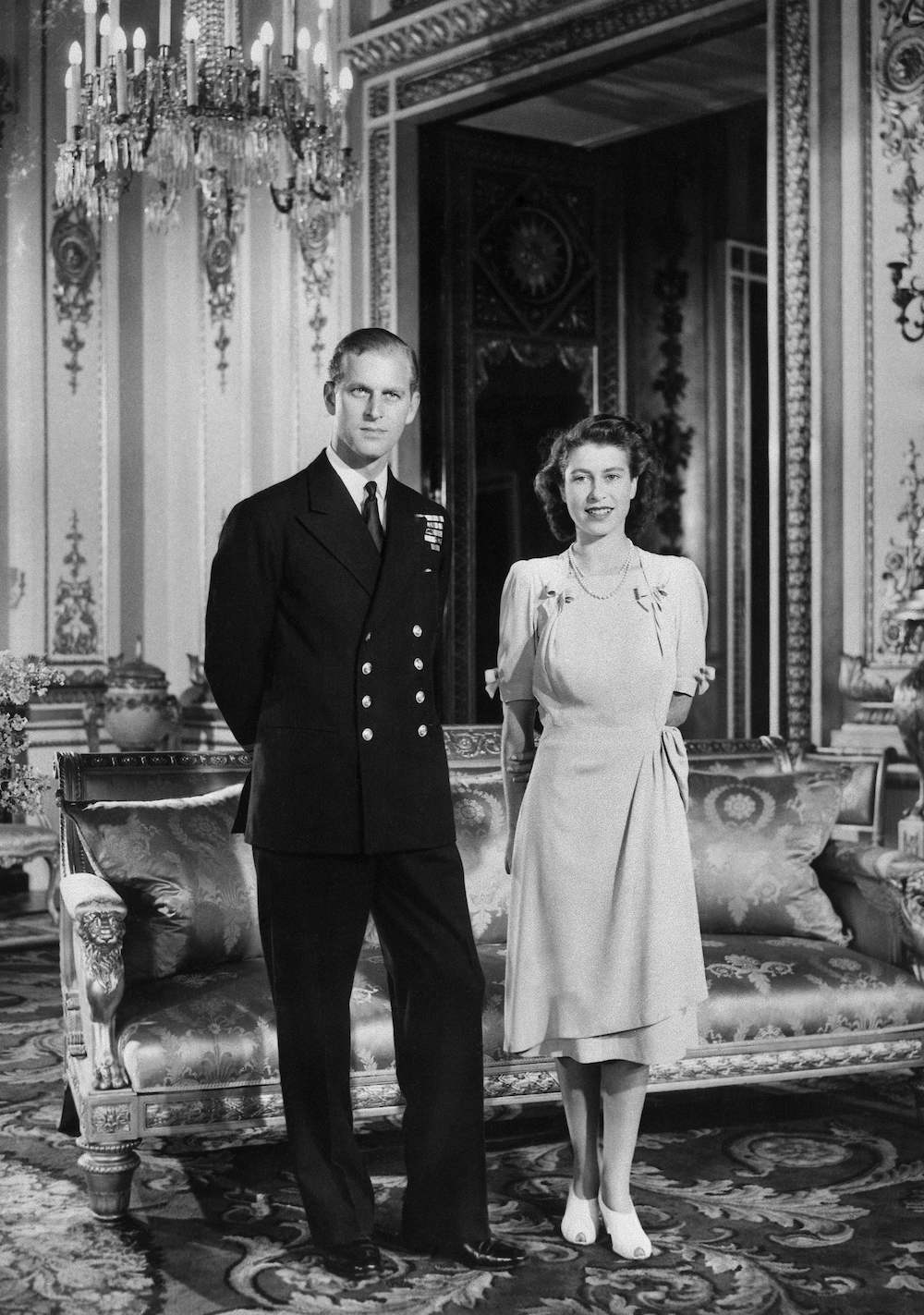 Princess Elizabeth and Philip Mountbatten, later Queen Elizabeth II and Prince Philip