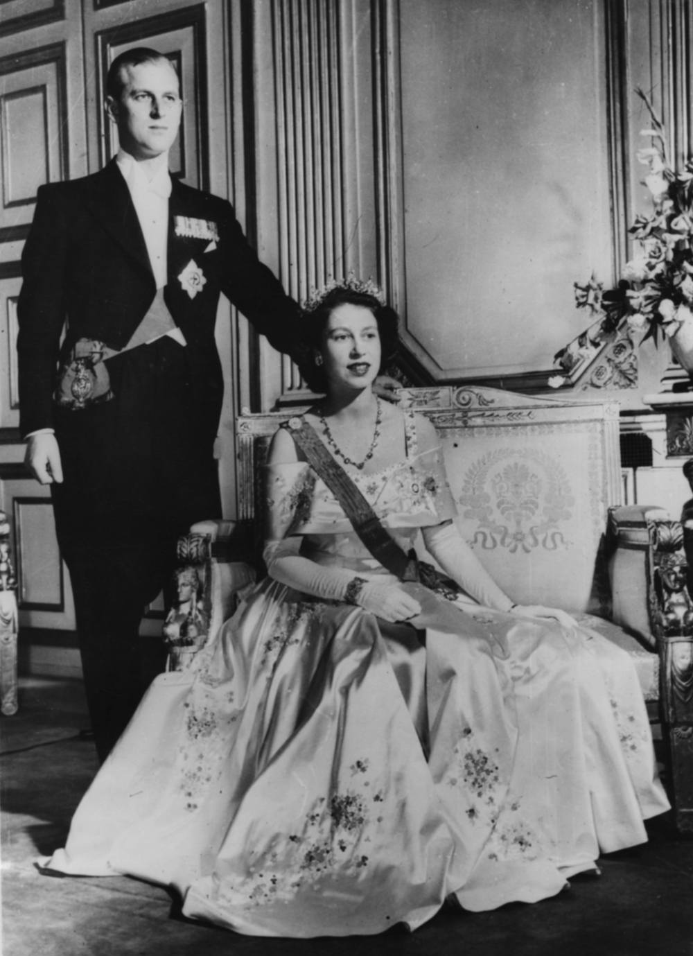Queen Elizabeth II and Prince Philip, the Duke of Edinburgh, circa 1952