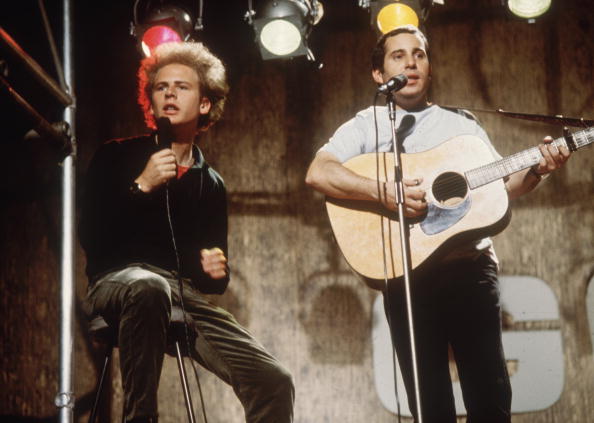 Pop duo Simon and Garfunkel, comprising (L-R) singer, Art Garfunkel and singer-songwriter, Paul Simon in 1966
