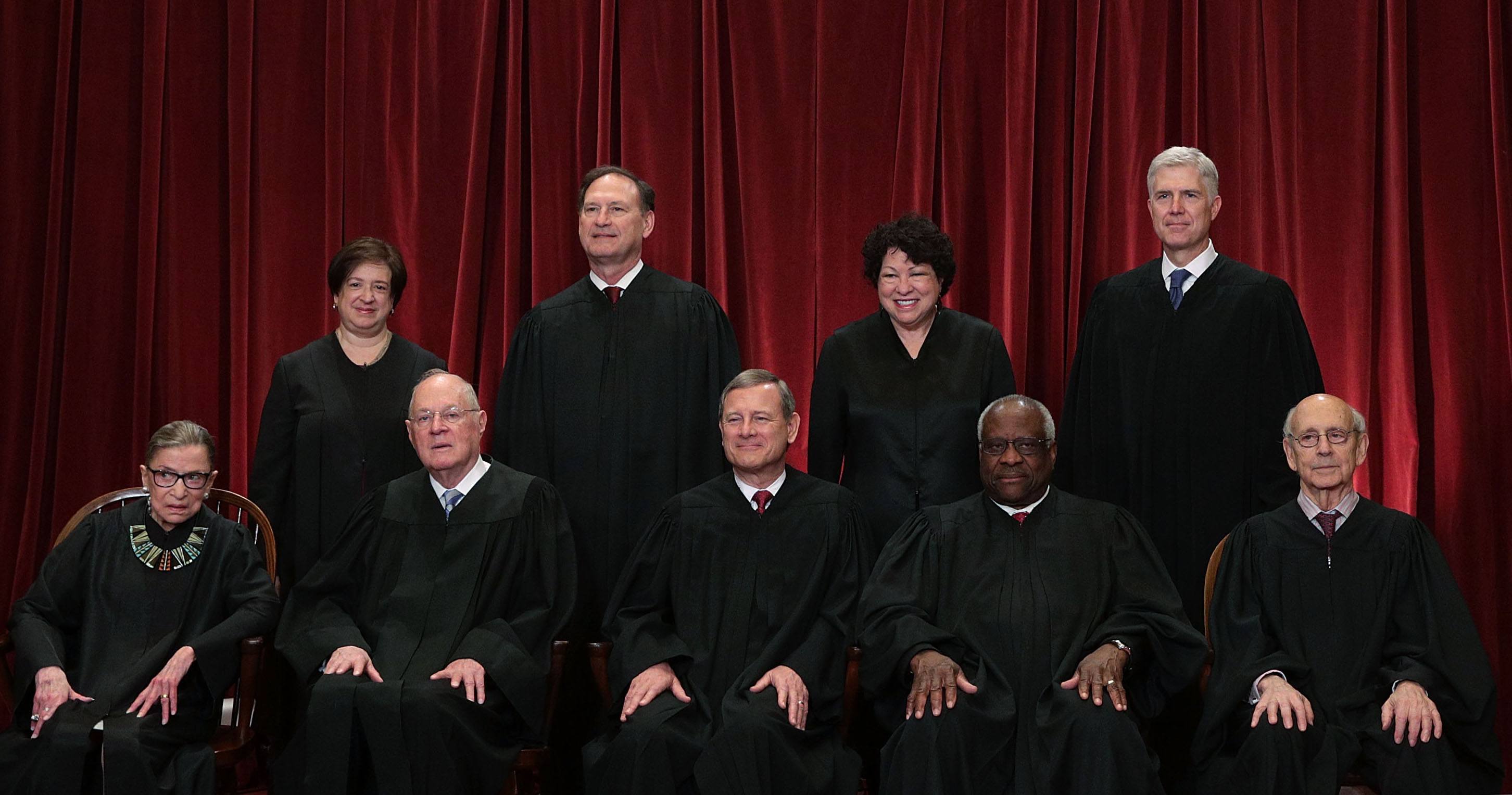 U.S. Supreme Court Justices Pose For Formal Portrait