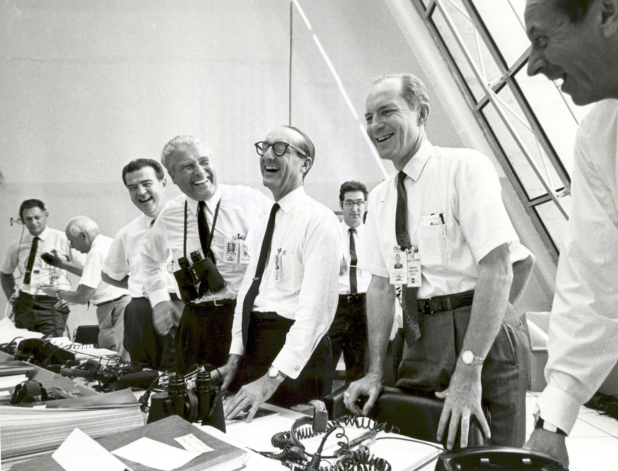 Apollo 11 Mission Official Relax After Apollo 11 Liftoff