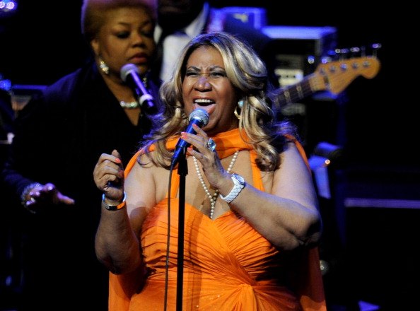 Aretha Franklin performs at the Nokia Theatre L.A. Live on July 25, 2012