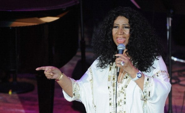 Aretha Franklin performs to a SRO audience at the Ryman Auditorium on October 19, 2011 in Nashville, Tennessee