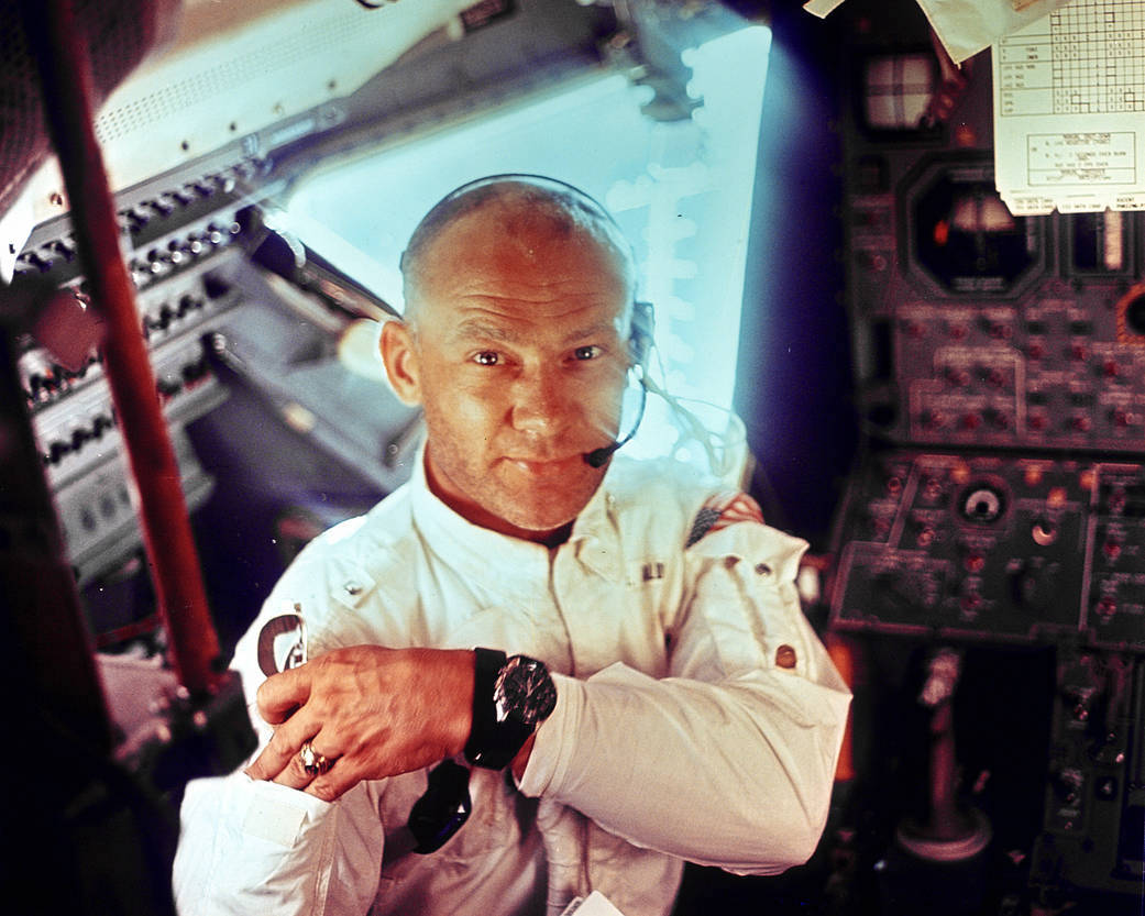 Buzz Aldrin in the Apollo 11 Lunar Module