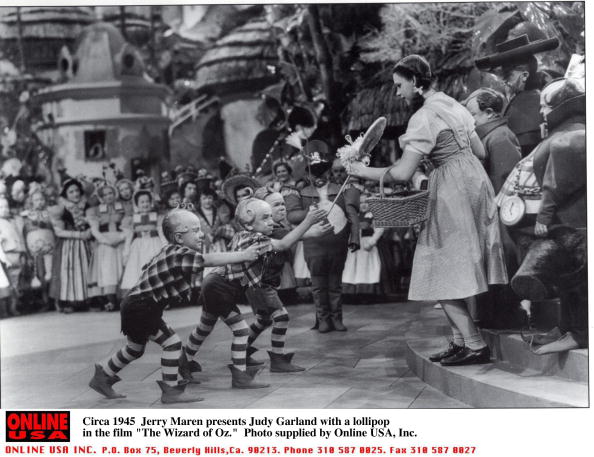 Lollipop guild Judy Garland Wizard of Oz