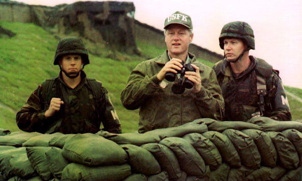 President Clinton looks at North Korea