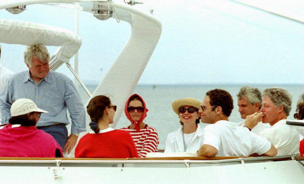 Bill Clinton with the Kennedys