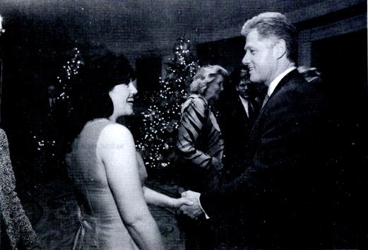 Monica Lewinsky meets with President Clinton